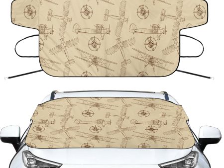 Very Cool Vintage Planes Designed Car Windshield Snow Covers For Cheap