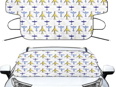 Very Colourful Airplanes Designed Car Windshield Snow Covers Online