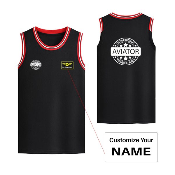 %100 Original Aviator Designed Basketball Style Sports Tank Tops on Sale