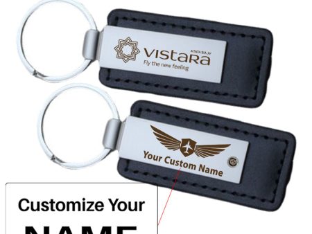 Vistara Airlines Designed PU Leather Key Chains Online Sale