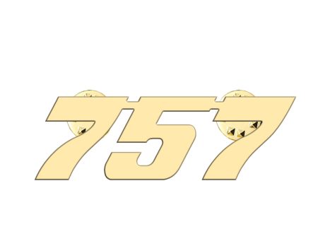 757 Flat Text Designed Hollow Pins Discount