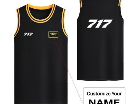 717 Flat Text Designed Basketball Style Sports Tank Tops Supply