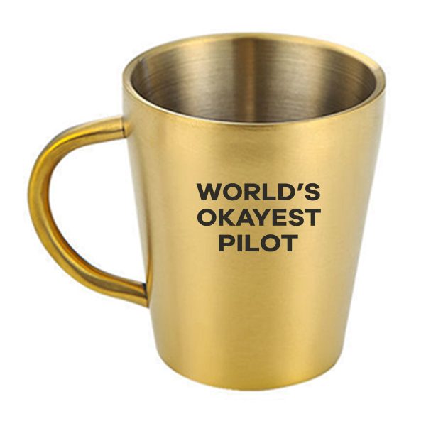 World s Okayest Pilot Designed Stainless Steel Coffee Mugs Online Sale