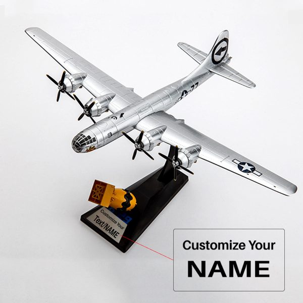 1:144 Scale Model American B-29 Super Flying Fortress Four-engine Heavy-Duty Propeller Bomber With Fat Man Fashion