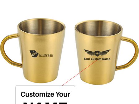 Virgin Australia Airlines Designed Stainless Steel Coffee Mugs Fashion