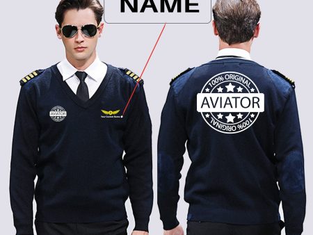 %100 Original Aviator Designed Wool Pilot Sweaters on Sale