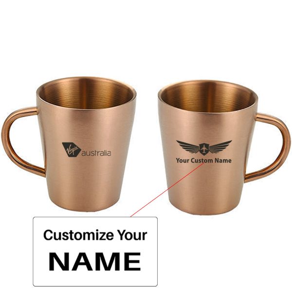 Virgin Australia Airlines Designed Stainless Steel Coffee Mugs Fashion