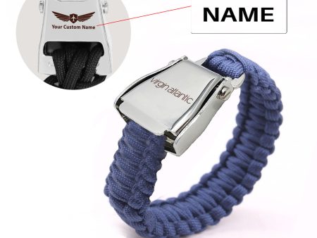 Virgin Atlantic- Airlines Design Airplane Seat Belt Bracelet For Cheap