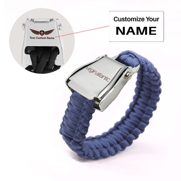 Virgin Atlantic- Airlines Design Airplane Seat Belt Bracelet For Cheap