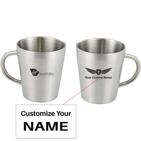 Virgin Australia Airlines Designed Stainless Steel Coffee Mugs Fashion