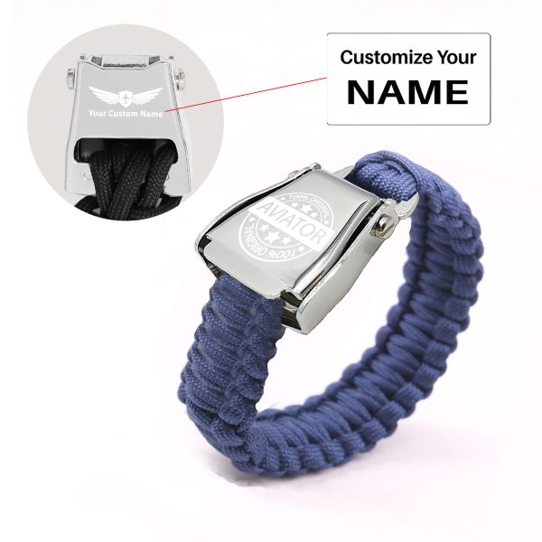 %100 Original Aviator Design Airplane Seat Belt Bracelet Hot on Sale