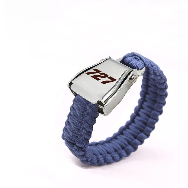 727 Flat Text Design Airplane Seat Belt Bracelet Sale