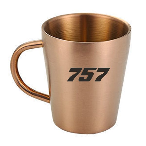 757 Flat Text Designed Stainless Steel Coffee Mugs Hot on Sale