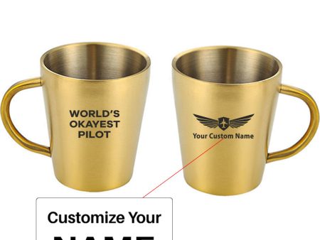 World s Okayest Pilot Designed Stainless Steel Coffee Mugs Online Sale