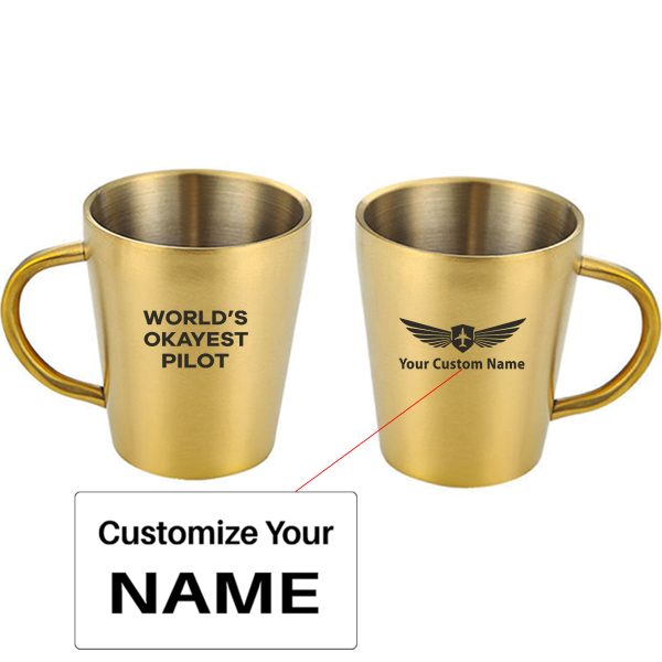 World s Okayest Pilot Designed Stainless Steel Coffee Mugs Online Sale