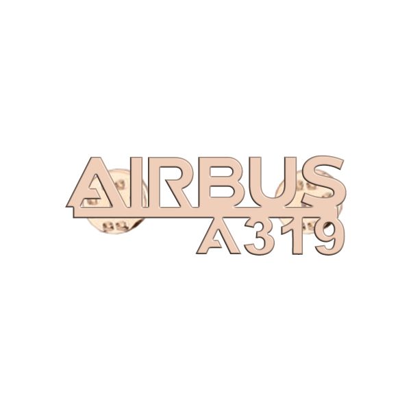 Airbus A319 & Text Designed Hollow Pins Online Hot Sale