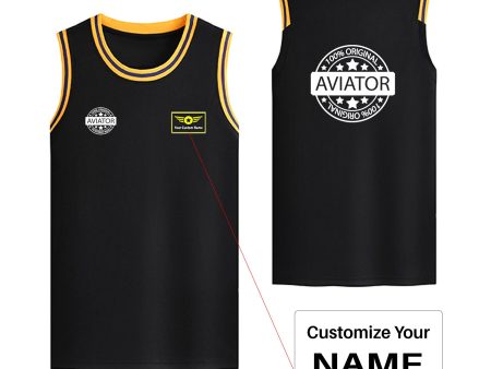 %100 Original Aviator Designed Basketball Style Sports Tank Tops on Sale