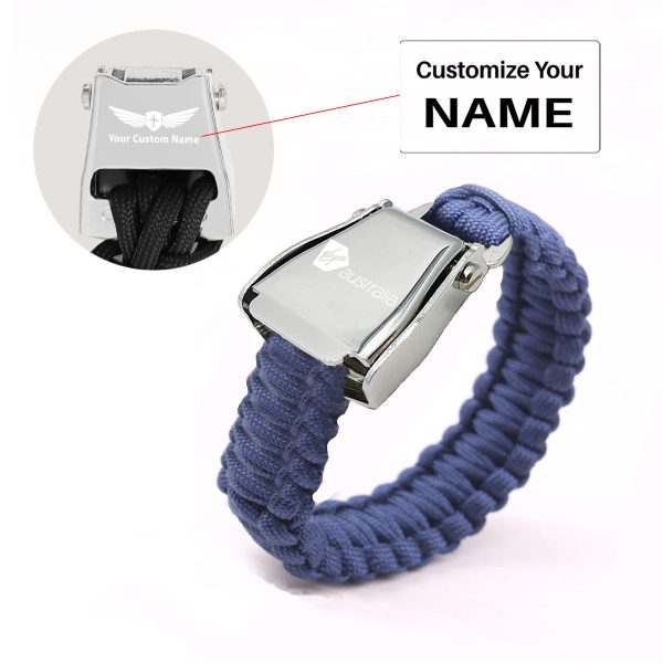 Virgin Australia Airlines Design Airplane Seat Belt Bracelet For Discount