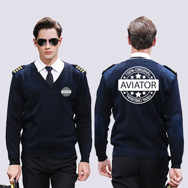 %100 Original Aviator Designed Wool Pilot Sweaters on Sale