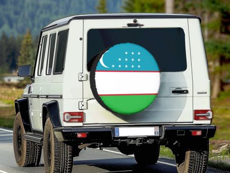 Uzbekistan Flag Designed Tire Cover Cases Supply