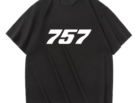 757 Flat Text Designed Relax Fit T-Shirts Supply