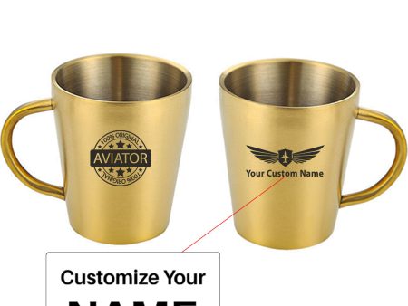 %100 Original Aviator Designed Stainless Steel Coffee Mugs Fashion