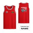 Airbus A330neo & Trent 7000 Designed Basketball Style Sports Tank Tops For Cheap