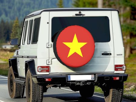 vietnam Flag Designed Tire Cover Cases Discount