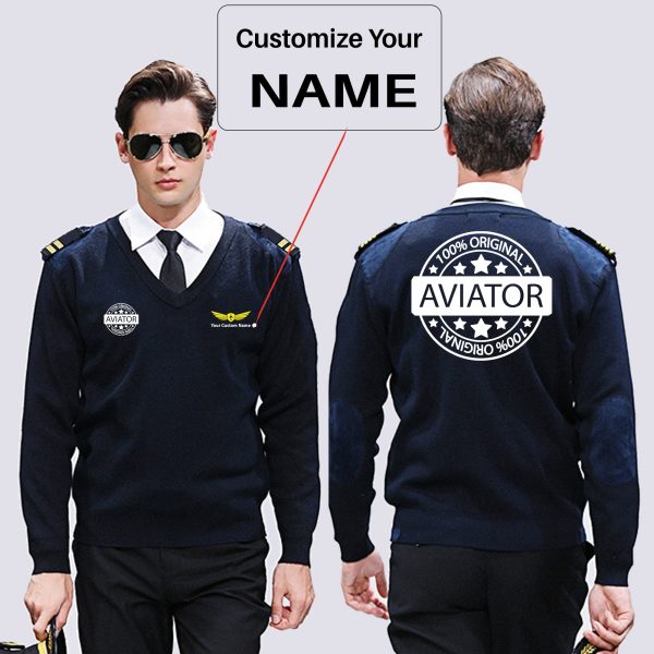 %100 Original Aviator Designed Wool Pilot Sweaters on Sale