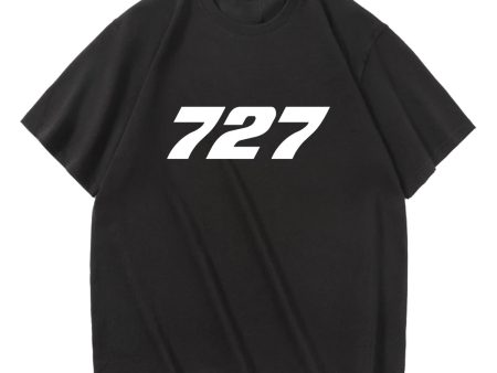 727 Flat Text Designed Relax Fit T-Shirts For Sale