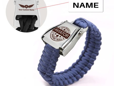 %100 Original Aviator Design Airplane Seat Belt Bracelet Hot on Sale