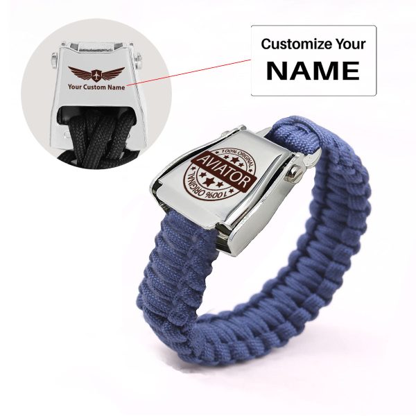 %100 Original Aviator Design Airplane Seat Belt Bracelet Hot on Sale