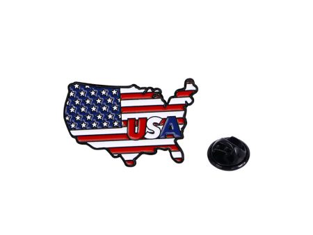 USA&United States Of America Map Flag  Badge Sale