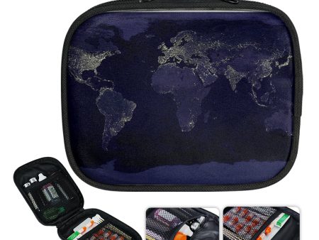 World Map From Space Designed Travel & Medical Storage Bags Online now