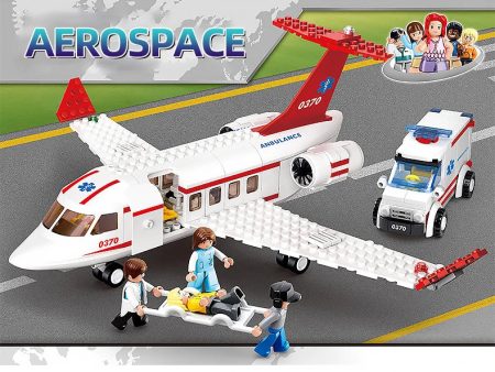 335pcs Creative City Airbus Cargo Aircraft Plane Building Blocks Air Ambulance Airplane Model For Discount