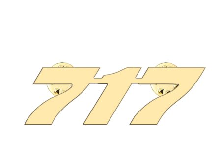 717 Flat Text Designed Hollow Pins Online Hot Sale