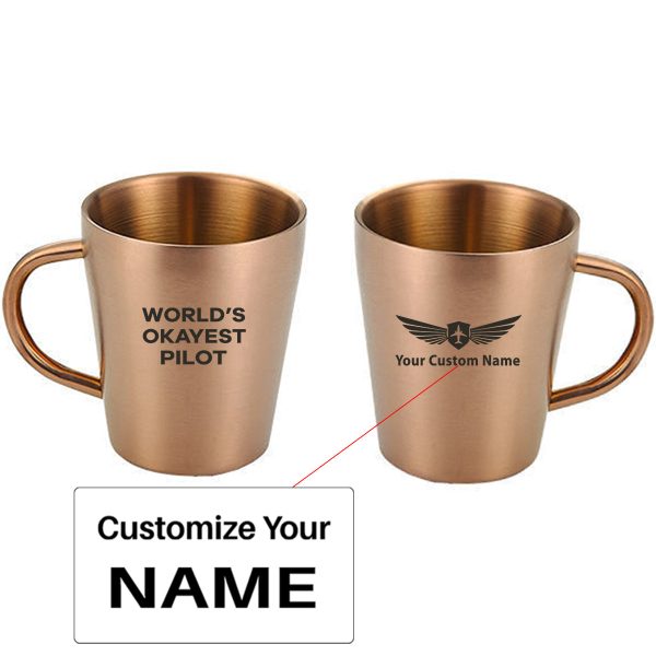 World s Okayest Pilot Designed Stainless Steel Coffee Mugs Online Sale