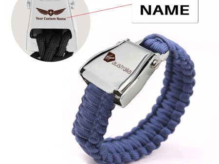 Virgin Australia Airlines Design Airplane Seat Belt Bracelet For Discount