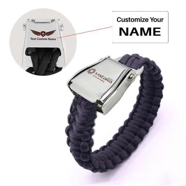 Vistara Airlines Design Airplane Seat Belt Bracelet Discount