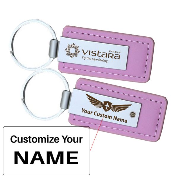 Vistara Airlines Designed PU Leather Key Chains Online Sale