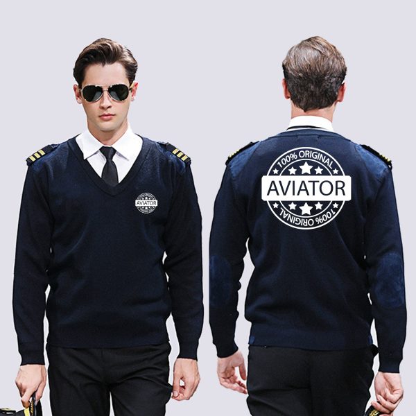 %100 Original Aviator Designed Wool Pilot Sweaters on Sale