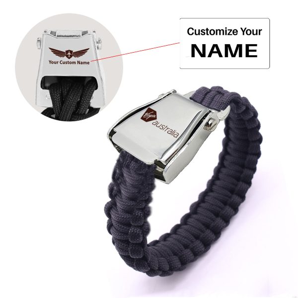 Virgin Australia Airlines Design Airplane Seat Belt Bracelet For Discount