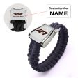 727 Flat Text Design Airplane Seat Belt Bracelet Sale