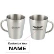 Vistara Airlines Designed Stainless Steel Coffee Mugs Fashion