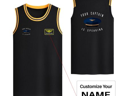 Your Captain Is Speaking Designed Basketball Style Sports Tank Tops Online now